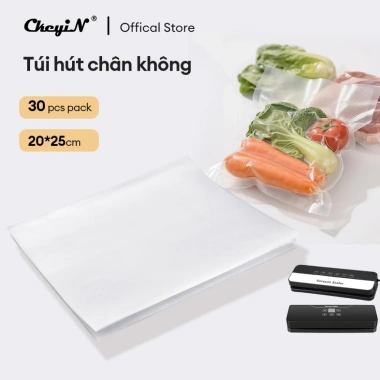 CkeyiN Túi Hút Chân Không Thực Phẩm 1 Mặt Nhám 1 Mặt Trơn 20x25cm 30 Cái - 68.000 VND giảm từ 82.280 VND