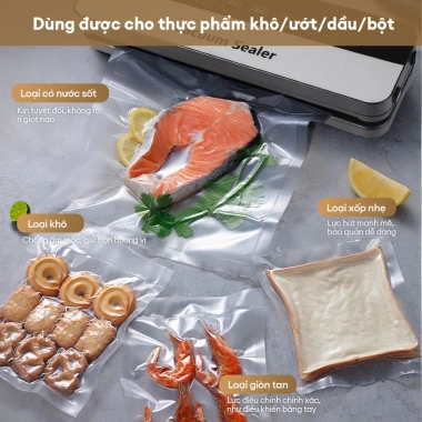 CkeyiN Túi Hút Chân Không Thực Phẩm 1 Mặt Nhám 1 Mặt Trơn 20x25cm 30 Cái - 68.000 VND giảm từ 82.280 VND