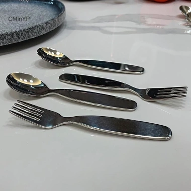Cminyp Bộ Đồ Ăn Trẻ Em Thép Không Gỉ 304 Thìa Nĩa Inox Sâu Dày Giá Ưu Đãi 40.920đ