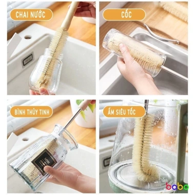 Cọ 360 Độ Len Lỏi Mọi Ngóc Ngách - Rửa Cốc, Bình, Chai, Lọ Giá 9.000đ 2