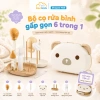 Cọ bình sữa Silicon 6 trong 1 kèm giá úp, chỉ 68.000₫ - Du lịch không lo rò rỉ
