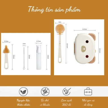 Cọ bình sữa Silicon 6 trong 1 kèm giá úp, chỉ 68.000₫ - Du lịch không lo rò rỉ 3 Cọ bình sữa Silicon 6 trong 1 kèm giá úp, chỉ 68.000₫ - Du lịch không lo rò rỉ 3