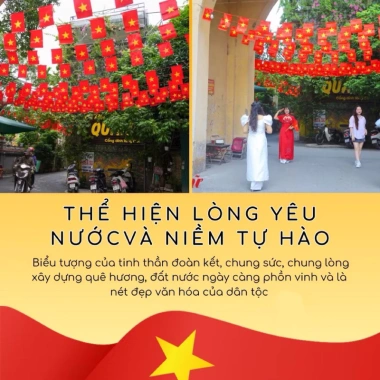 Cờ dây Tổ Quốc 10m x 20 lá - Sao Vàng, Đảng, phi bóng, trang trí Tết - 60.000 7