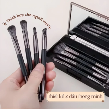 Cọ trang điểm hai đầu kèm gương hộp - Siêu mềm, tự nhiên, thân thiện da, chỉ 38.000₫ 7