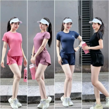 Có Túi Bộ Quần Áo Tập Gym Nữ 2 Lớp Thông Thoáng - Giá Giảm 99.169đ