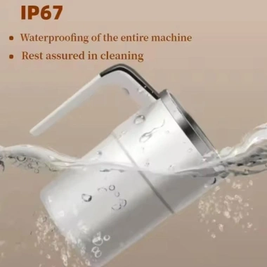 Cốc cà phê điện Mini THEFEN 380ml, nắp trộn tự động, hâm nóng USB, LED hiển thị nhiệt độ - Du lịch tiện lợi