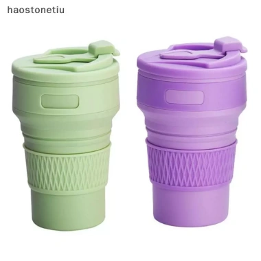 Cốc Cà Phê Du Lịch 350ml Gập Lại Silicon BPA FREE Cấp Thực Phẩm Chịu Nhiệt NS