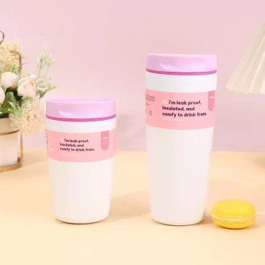 Cốc cà phê du lịch di động 12oz thép không gỉ, cách nhiệt, chống rò rỉ, tay cầm, ô tô, văn phòng, cắm trại 134.200₫ 4