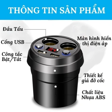 Cốc Chia Tẩu Sạc Ô Tô 2 Đầu Tẩu + 2 Cổng USB - Giá chỉ 99.000₫, Tiết kiệm 7 Cốc Chia Tẩu Sạc Ô Tô 2 Đầu Tẩu + 2 Cổng USB - Giá chỉ 99.000₫, Tiết kiệm 7