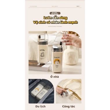 Cốc đựng bàn chải đánh răng hoạt hình dễ thương - Du lịch, cốc súc miệng, chỉ 59.000₫ 7