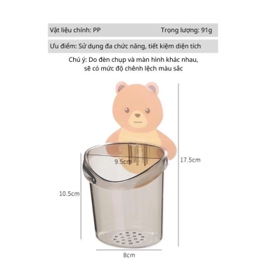 Cốc đựng bàn chải du lịch hình gấu dán tường siêu dính cute - Movava 13.420đ, giảm còn 11.000đ 4