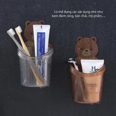 Cốc đựng bàn chải du lịch hình gấu dán tường siêu dính cute - Movava 13.420đ, giảm còn 11.000đ 8