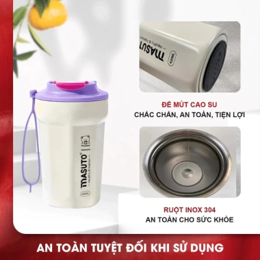 Cốc giữ nhiệt Masuto MS Valentine 420ml inox 304, giữ 4 mùa, nhẹ mang du lịch - 119k