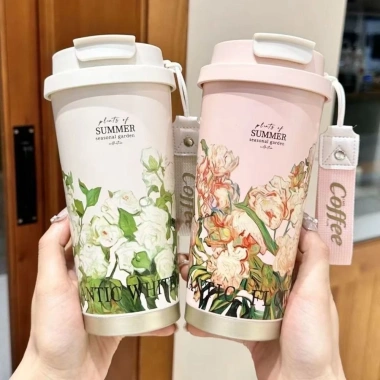 Cốc giữ nhiệt POKINGE 500ml - bình hút chân không cà phê lạnh, chống rò rỉ, du lịch thể thao - 137.830₫