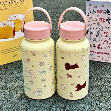 Cốc giữ nhiệt thép không gỉ 900ml đựng nước nóng lạnh, thiết kế hoạt hình, quà sinh nhật lý tưởng, giữ nhiệt 12h, không rò rỉ, giá ưu đãi 148.999