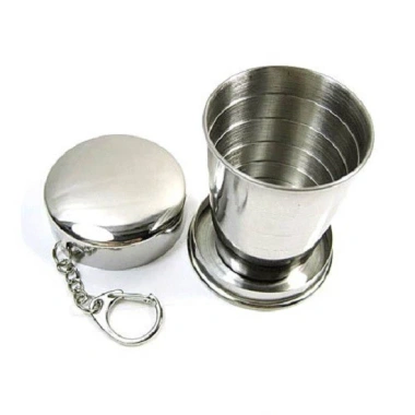 Cốc inox cá nhân gấp gọn sáng tạo – Ly uống nước, rượu du lịch đa năng, chỉ 45.000đ