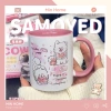 Cốc ly sứ 370ml Happy Birthday chó hồng Quà tặng sinh nhật kèm hộp Minhome giá 54.000₫