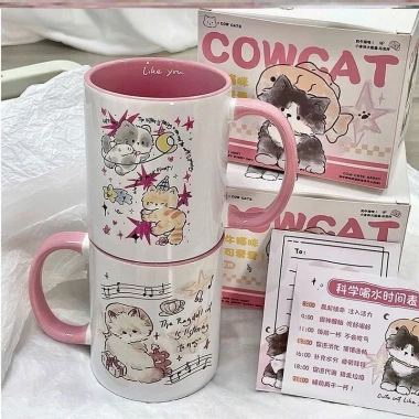 Cốc ly sứ 370ml Happy Birthday chó hồng Quà tặng sinh nhật kèm hộp Minhome giá 54.000₫ 6