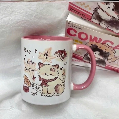 Cốc ly sứ 370ml Happy Birthday chó hồng Quà tặng sinh nhật kèm hộp Minhome giá 54.000₫ 9