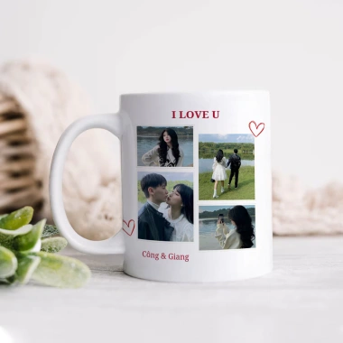Cốc ly sứ trắng in hình tùy chỉnh - Quà tặng Anniversary, Valentine, 8/3, 93.150 VND 2