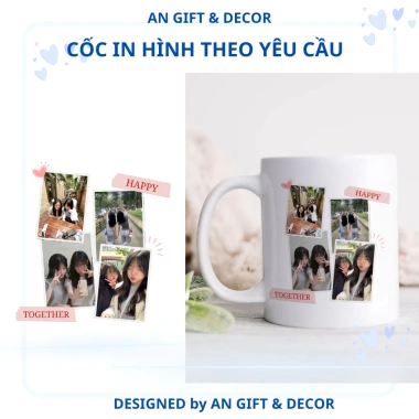 Cốc ly sứ trắng in hình tùy chỉnh - Quà tặng bạn sinh nhật, kỷ niệm 2 Cốc ly sứ trắng in hình tùy chỉnh - Quà tặng bạn sinh nhật, kỷ niệm 2