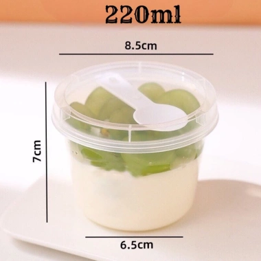 Cốc nhựa PP có nắp an toàn thực phẩm kèm thìa - Đựng Mousse, Cheesecake, Tiramisu, Panna Cotta, Giá 18.000đ 10