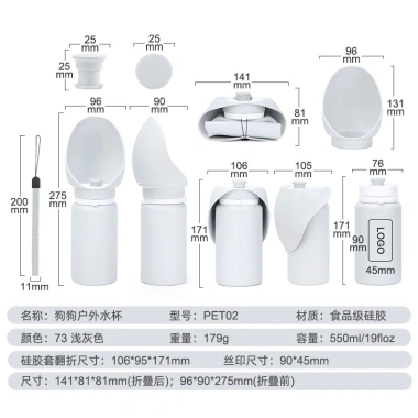 Cốc Nước Đài Phun Gập Lại Di Động Cho Thú Cưng - Bình Nước Du Lịch Ngoài Trời, Giá Ưu Đãi 257.961₫ 5