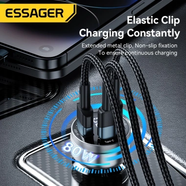 Cốc sạc nhanh ESSAGER 80W USB-C PD cho iPhone 14/13 Samsung Giá 262.000₫ 6