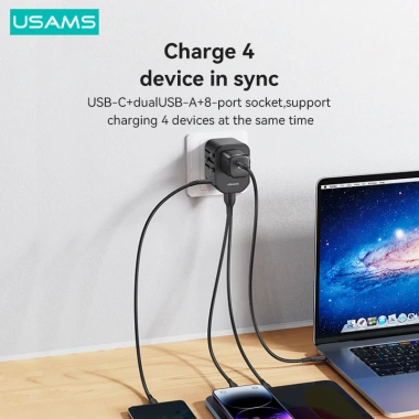 Cốc sạc nhanh USAMS 20W USB Type C đa năng EU US AU UK, phù hợp iPhone Android iPad Laptop, giá ưu đãi 269.500đ 7