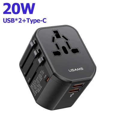 Cốc sạc nhanh USAMS 20W USB Type C đa năng EU US AU UK, phù hợp iPhone Android iPad Laptop, giá ưu đãi 269.500đ 10