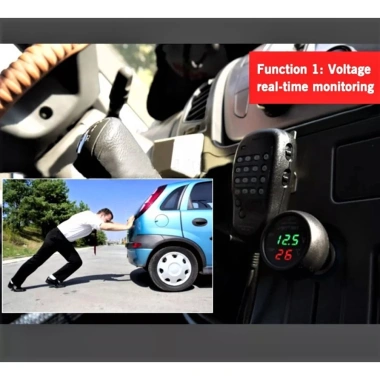 Cốc sạc ô tô 3in1 đa năng kèm đồng hồ nhiệt độ và vôn ắc quy mẫu mới, chất tốt 3 Cốc sạc ô tô 3in1 đa năng kèm đồng hồ nhiệt độ và vôn ắc quy mẫu mới, chất tốt 3