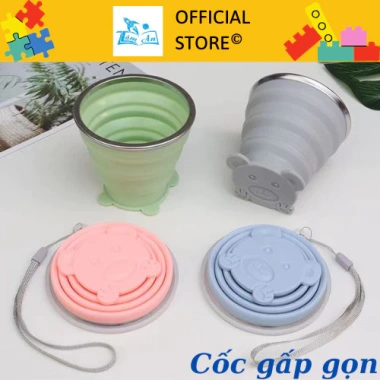 Cốc Silicon Gấp Gọn Du Lịch Nắp Đậy - Ly Uống Nước Xếp Gọn, Dây Treo Tiện Lợi, Giá Rẻ 42.000 VND Cốc Silicon Gấp Gọn Du Lịch Nắp Đậy - Ly Uống Nước Xếp Gọn, Dây Treo Tiện Lợi, Giá Rẻ 42.000 VND