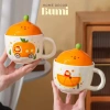 Cốc sứ Bumi Homedecor nắp quả quýt đáng yêu – Quà sinh nhật, decor chụp ảnh