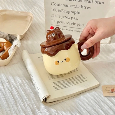 Cốc sứ cute 400ml - Quà tặng nữ, cốc uống nước xinh xắn, giá chỉ 135.000₫ 7