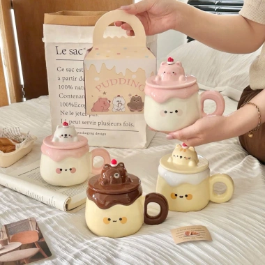 Cốc sứ cute 400ml - Quà tặng nữ, cốc uống nước xinh xắn, giá chỉ 135.000₫ 8