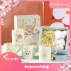 Cốc sứ cute quà sinh nhật, kèm hộp gấu bông & khăn tắm giấy rơm - chỉ 70.000đ