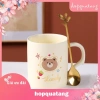 Cốc sứ cute quà sinh nhật, kèm hộp gấu bông & khăn tắm giấy rơm - chỉ 70.000đ 5