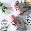 Cốc sứ in hình Chữ Cao Bồi & Nơ, khắc tên cá nhân hoá Đen Xanh, quà tặng 20.000₫ 3