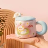 Cốc sứ Ly 450ml Nắp hình con cừu + Muỗng, Quà tặng an toàn cho nước nóng - Giá 104.000đ 3
