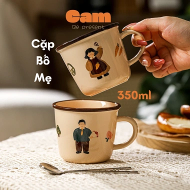 Cốc sứ Ông Bà - Quà cưới, Valentine, uống trà, cafe, giá ưu đãi 195.000