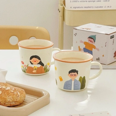 Cốc sứ Ông Bà - Quà cưới, Valentine, uống trà, cafe, giá ưu đãi 195.000