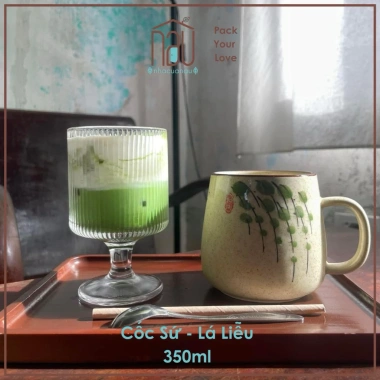 Cốc Sứ Thu Tụy 350ml phong cách Nhật men tiêu - Dùng văn phòng, trà, cafe, quà sinh nhật, giá 25.000 VND