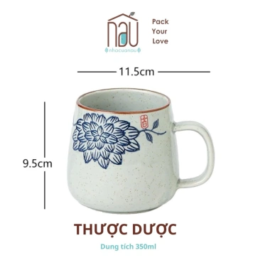 Cốc Sứ Thu Tụy 350ml phong cách Nhật men tiêu - Dùng văn phòng, trà, cafe, quà sinh nhật, giá 25.000 VND