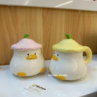 Cốc sứ vịt đội mũ dễ thương - Quà tặng độc đáo, giá 175.000 VNĐ michee.studio 2