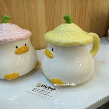 Cốc sứ vịt đội mũ dễ thương - Quà tặng độc đáo, giá 175.000 VNĐ michee.studio 4