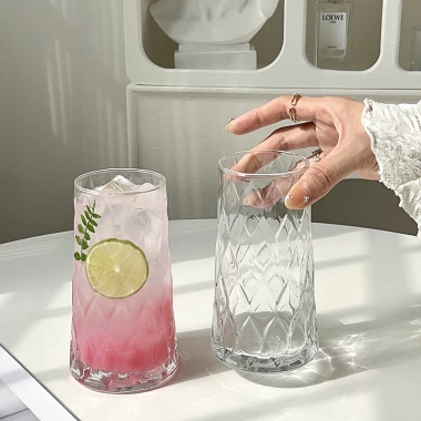 Cốc Thủy Tinh Hình Tháp Kim Cương 520ml Ly Đa Năng Uống Nước, Cocktail, Trà, Sinh Tố, Nước Ép Giảm Giá Đến 55k 6