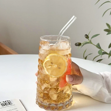 Cốc Thủy Tinh Hình Tháp Kim Cương 520ml Ly Đa Năng Uống Nước, Cocktail, Trà, Sinh Tố, Nước Ép Giảm Giá Đến 55k 7