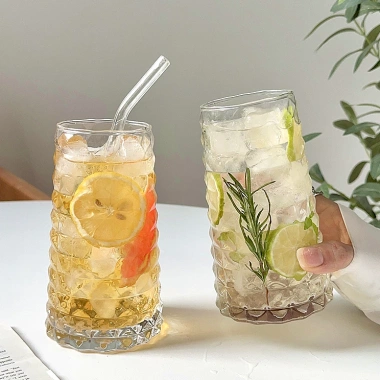 Cốc Thủy Tinh Hình Tháp Kim Cương 520ml Ly Đa Năng Uống Nước, Cocktail, Trà, Sinh Tố, Nước Ép Giảm Giá Đến 55k 8