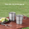 Cốc Titan Gập Tay Kháng Khuẩn Cấp Thực Phẩm Pha Trà Đun Nước Ngoài Trời 77K