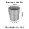 Cốc Titan Gập Tay Kháng Khuẩn Cấp Thực Phẩm Pha Trà Đun Nước Ngoài Trời 77K 7